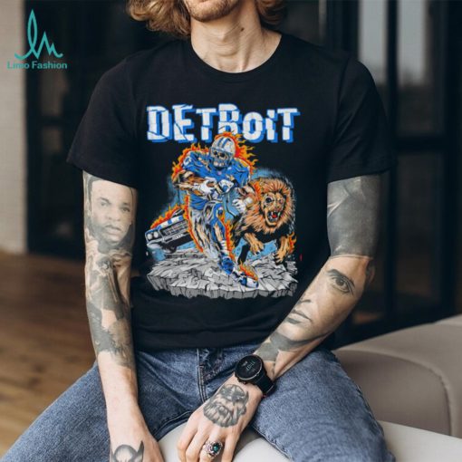 Official Detroit lions barry sanders skeleton shirt