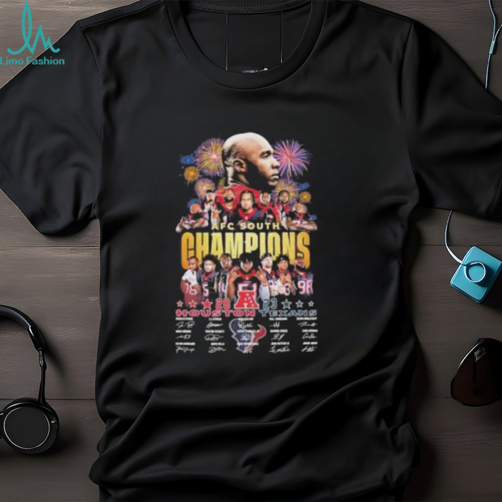 Official Houston Texans Football Team Player 2024 AFC South Champions Name Signature T Shirt Official Houston Texans Football Team Player 2024 AFC South Champions Name Signature T Shirt