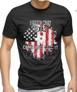 Official I Stand With Texas Flag Come And Cut It Texas Razor Wire Shirt