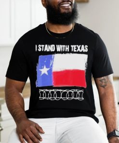 Official I stand with Texas razor wire T shirt