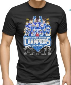 Official Indianapolis Colts AFC South Division Champions 2024 Signatures Shirt