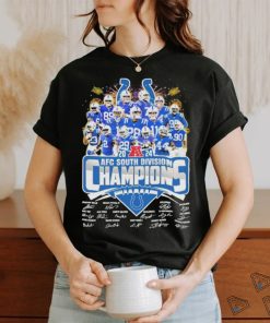 Official Indianapolis Colts AFC South Division Champions 2024 Signatures Shirt