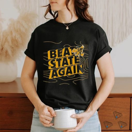 Official Iowa hawkeyes beat state again T shirt