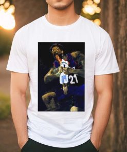 Official Joel Embiid devours Victor Wembanyama San Antonio Spurs oil paint shirt