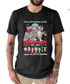 Official Jurgen Klopp Liverpool 2015 2024 You’ll Never Walk Alone Thank You For The Memories Signatures Shirt