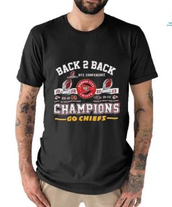 Official Kansas City Chiefs Back 2 Back 2022 2023 AFC Conference Champions Go Chiefs Shirt