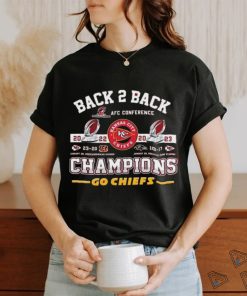 Official Kansas City Chiefs Back 2 Back 2022 2023 AFC Conference Champions Go Chiefs Shirt