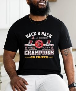 Official Kansas City Chiefs Back 2 Back 2022 2023 AFC Conference Champions Go Chiefs Shirt