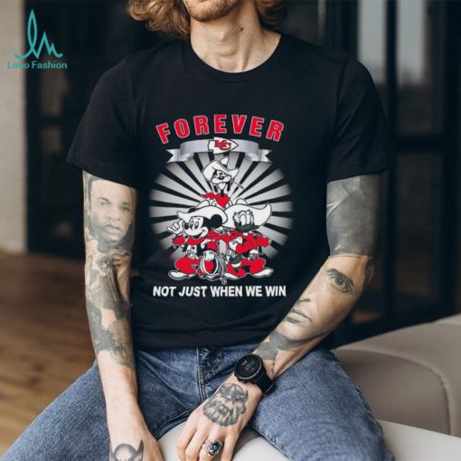 Official Kansas City Chiefs Forever Not Just When We Win Mickey Mouse Donald Duck Goofy T shirt