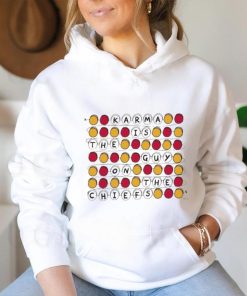Official Karma Is The Guy On The Chiefs Shirt Kansas City Chiefs Shirt Go Taylors Boyfriend Sweatshirt Red Football Jersey Tee Kelce Swift Shirt