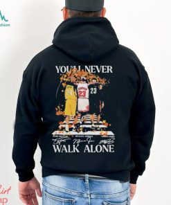 Official Kobe Bryant Jordan And James You’ll Never Walk Alone Signatures 2024 Shirt