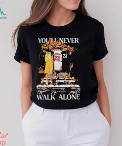 Official Kobe Bryant Jordan And James You’ll Never Walk Alone Signatures 2024 Shirt