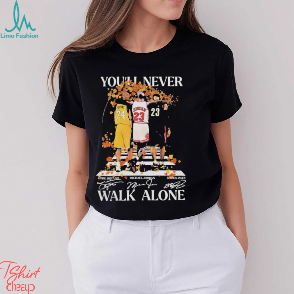 Official Kobe Bryant Jordan And James You’ll Never Walk Alone Signatures 2024 Shirt Official Kobe Bryant Jordan And James You’ll Never Walk Alone Signatures 2024 Shirt