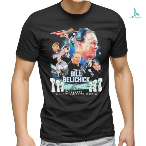 Official Legend Coach Bill Belichick Six time Super Bowl Champion Signature Shirt