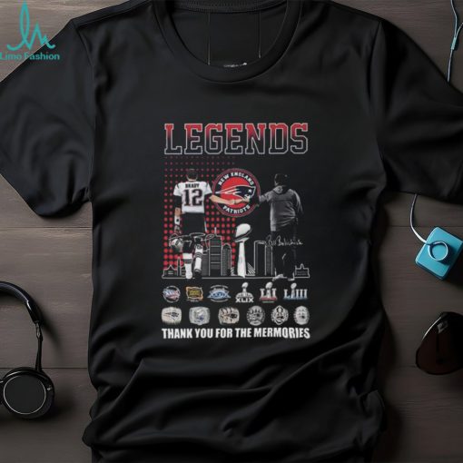Official Legends Tom Brady And Bill Belichick Thank You For The Memories Signatures Tshirt