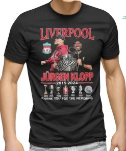 Official Liverpool Jurgen Klopp 2015 – 2024 Signature Thank You For The Memories T Shirt