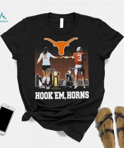 Official Madisen Skinner And Quinn Ewers Texas Hook ‘Em, Horns Signatures Shirt