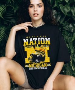 Official Maize & Blue Nation 2023 2024 Michigan Wolverines The Invincibles Signatures Shirt