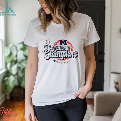 Official Maize Michigan Wolverines College Football Playoff 2023 National Champions Cropped T Shirt