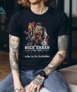 Official Merchandise Alabama Crimson Tide Nick Saban 2007 – 2023 Thank You For The Memories T Shirt