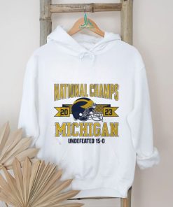 Official Michigan Football National Champions Arched Helmet Shirt