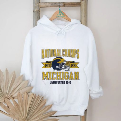 Official Michigan Football National Champions Arched Helmet Shirt