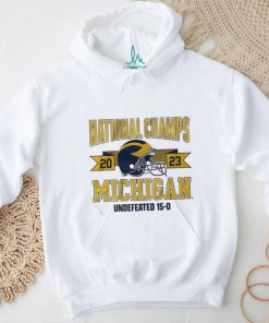 Official Michigan Football National Champions Arched Helmet Shirt