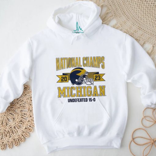 Official Michigan Football National Champions Arched Helmet Shirt