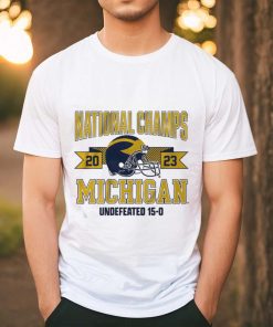 Official Michigan Football National Champions Arched Helmet Shirt