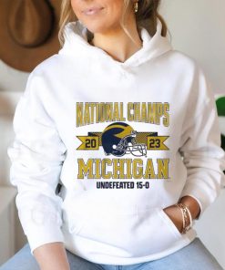 Official Michigan Football National Champions Arched Helmet Shirt