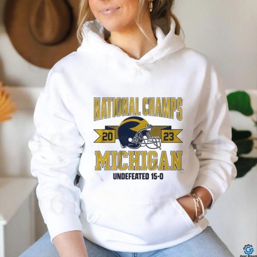 Official Michigan Football National Champions Arched Helmet Shirt