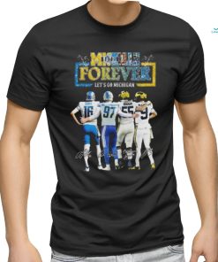 Official Michigan Sports Forever Let’s Go Michigan Signatures Shirt