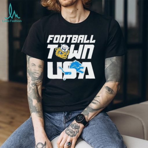 Official Michigan Wolverines And Detroit Lions Football Town USA T shirt