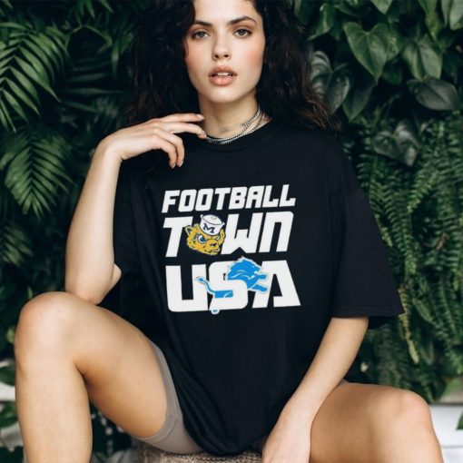 Official Michigan Wolverines And Detroit Lions Football Town USA T shirt