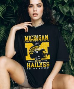 Official Michigan Wolverines Undefeated 15 0 Perfect Season 2023 2024 Haileys The Invincibles Signatures Shirt