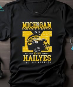 Official Michigan Wolverines Undefeated 15 0 Perfect Season 2023 2024 Haileys The Invincibles Signatures Shirt