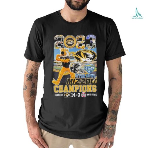 Official Missouri Tigers Mascot 2023 Goodyear Cotton Bowl Champions Shirt