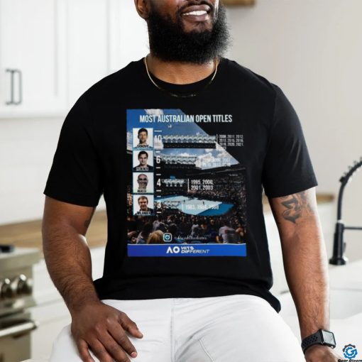 Official Most Australian open titles 2024 tennis shirt