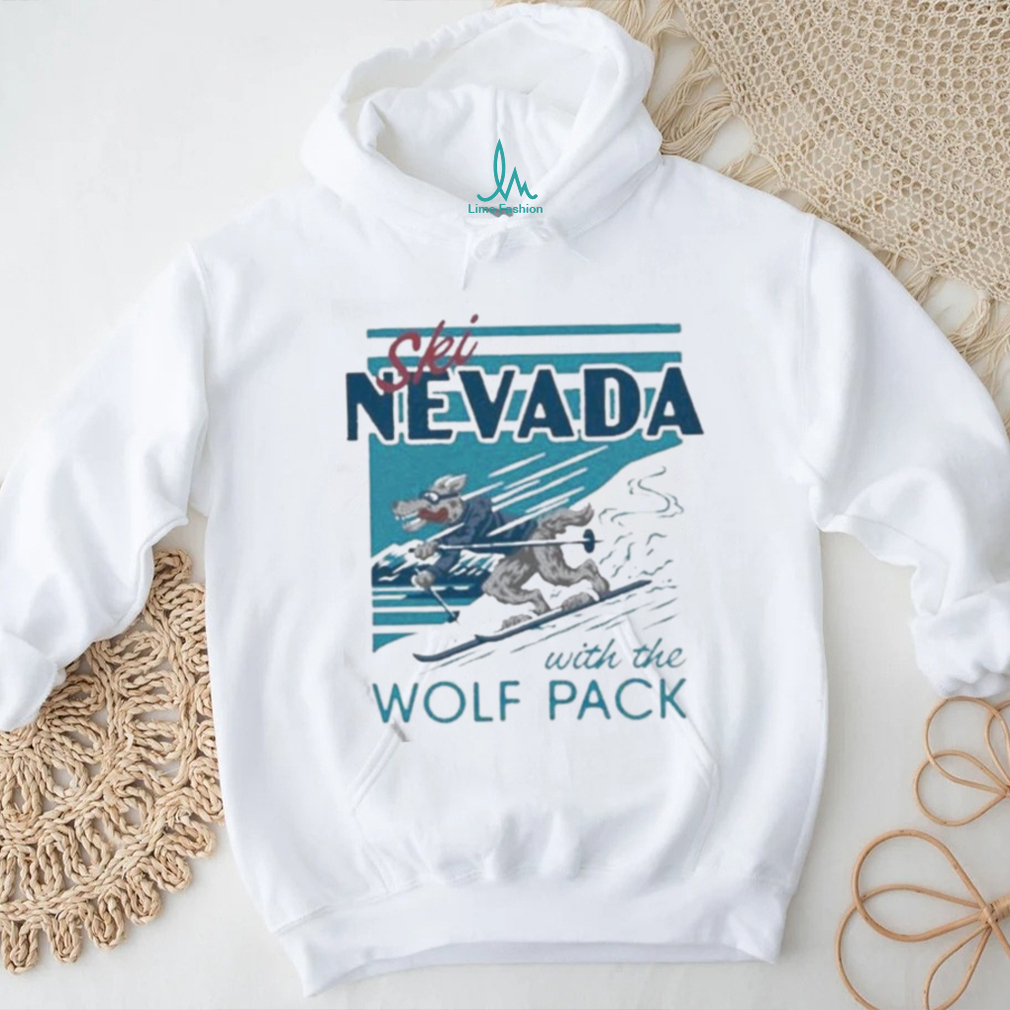 Official Nevada Ski With The Wolf Pack Retro Shirt Official Nevada Ski With The Wolf Pack Retro Shirt