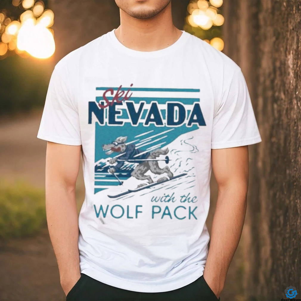 Official Nevada Ski With The Wolf Pack Retro Shirt Official Nevada Ski With The Wolf Pack Retro Shirt