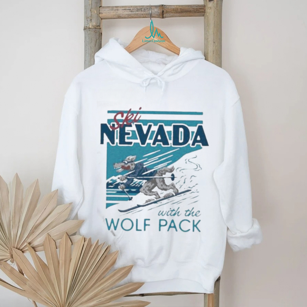 Official Nevada Ski With The Wolf Pack Retro Shirt Official Nevada Ski With The Wolf Pack Retro Shirt