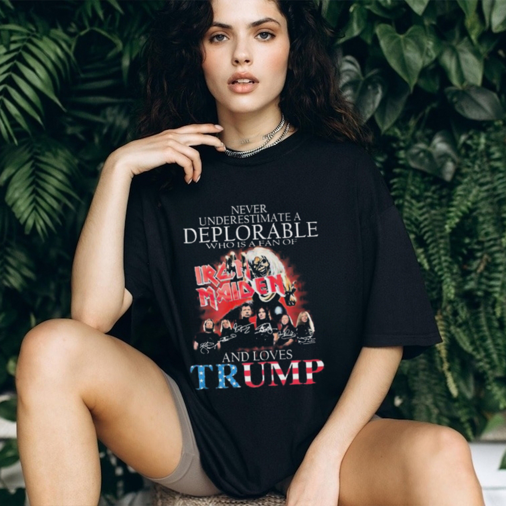 Official Never Underestimate A Deplorable Who Is A Fan Of Iron Maiden And Loves Trump Signatures Shirt Official Never Underestimate A Deplorable Who Is A Fan Of Iron Maiden And Loves Trump Signatures Shirt
