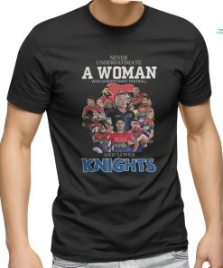 Official Never Underestimate A Woman Who Understands Football and Loves Knights Shirt