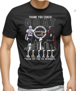 Official New England Patriots Thank You GOAT Bill Belichick And Brady Champions Thank You For The Memories Shirt