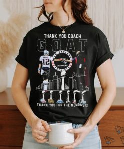 Official New England Patriots Thank You GOAT Bill Belichick And Brady Champions Thank You For The Memories Shirt