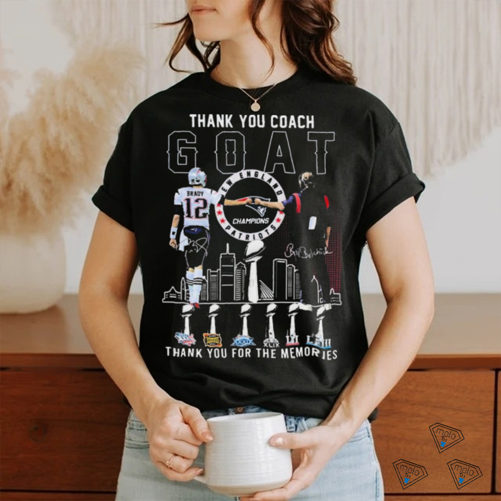 Official New England Patriots Thank You GOAT Bill Belichick And Brady Champions Thank You For The Memories Shirt Official New England Patriots Thank You GOAT Bill Belichick And Brady Champions Thank You For The Memories Shirt