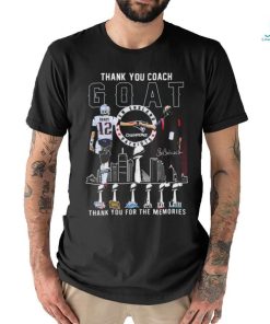 Official New England Patriots Thank You GOAT Bill Belichick And Brady Champions Thank You For The Memories Shirt