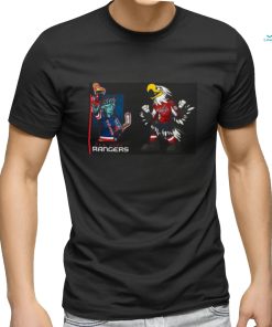 Official New York Rangers VS Washington Capitals NHL 2024 mascot cartoon hockey shirt