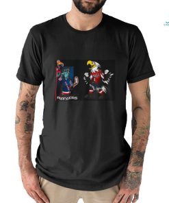 Official New York Rangers VS Washington Capitals NHL 2024 mascot cartoon hockey shirt