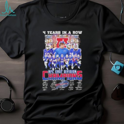 Official Official Buffalo Bills 4 Years In A Row 2020 2024 AFC East Division Champions Signature T Shirt